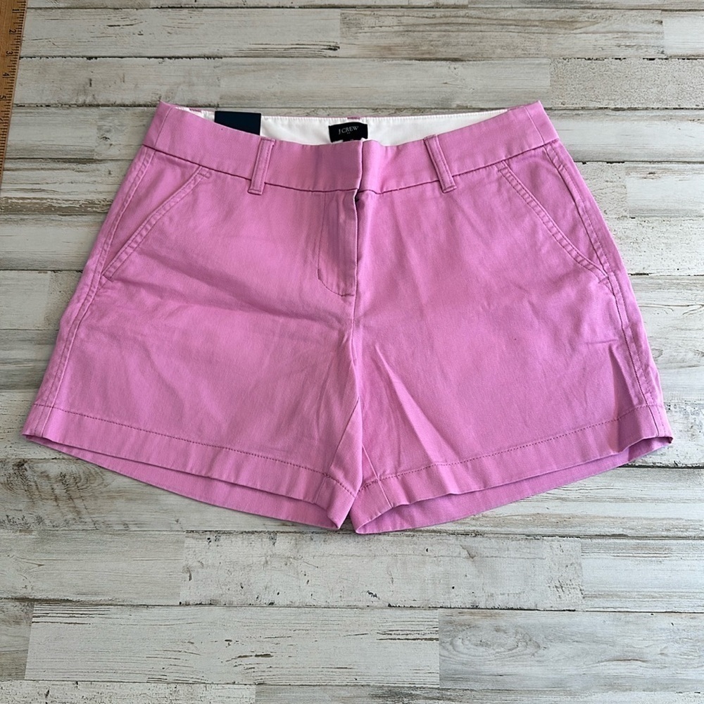 Classic High-Rise Pink Cotton Shorts